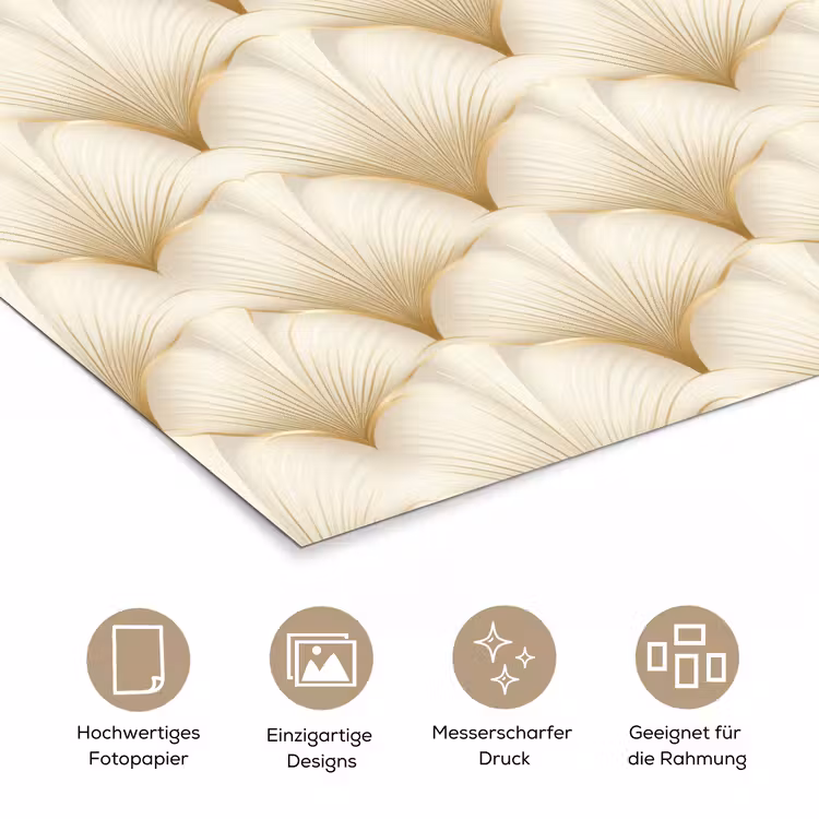 Waaier - Motief - Goud poster papier klein 62 -tcloseup_DE
