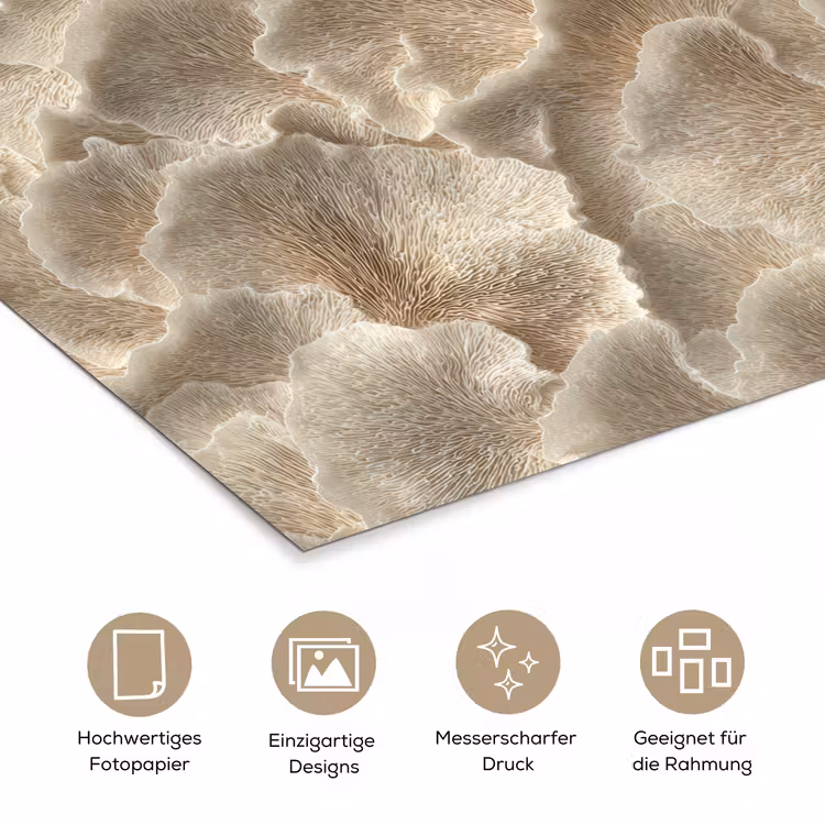 Waaierstructuren - Beige - Vezeltextuur poster papier klein 62 -tcloseup_DE