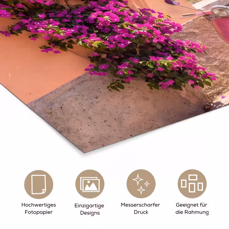 Voertuig - Roze - Kust - Zomer - Reizen poster papier klein -tcloseup_DE