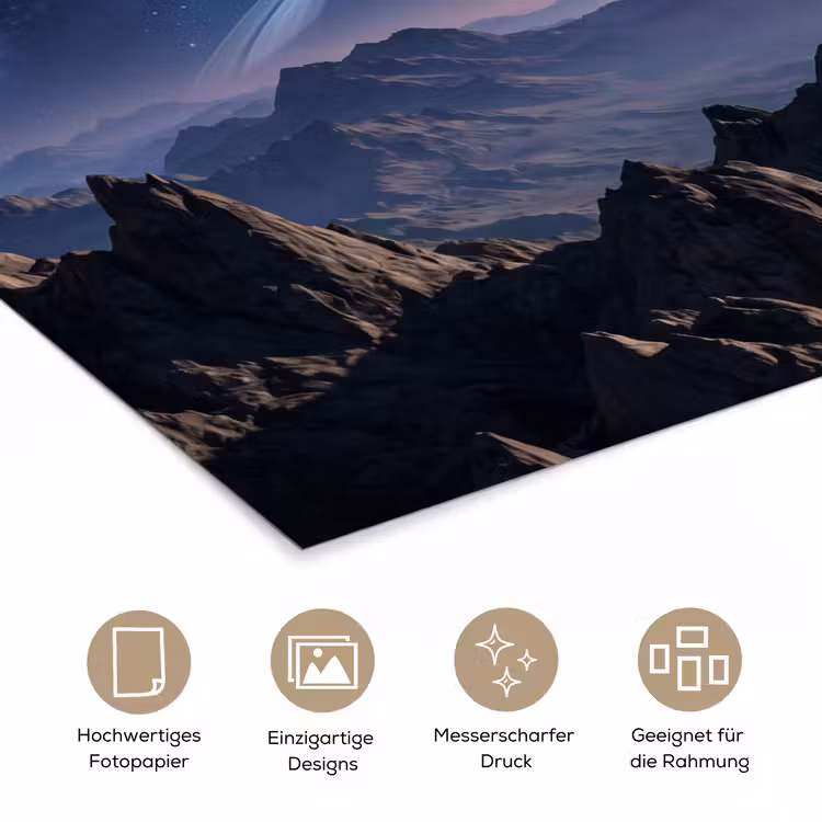 Fantasy - Kosmos - Landschap poster papier klein -tcloseup_DE