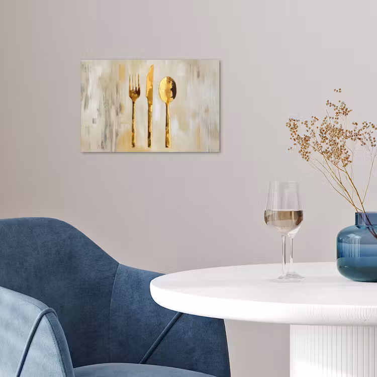 Verf - Goud - Bestek poster papier klein -sfeer3