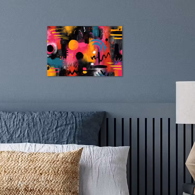 Kleurvlakken - Vormen - Kleurrijk - Abstract poster papier klein -sfeer2