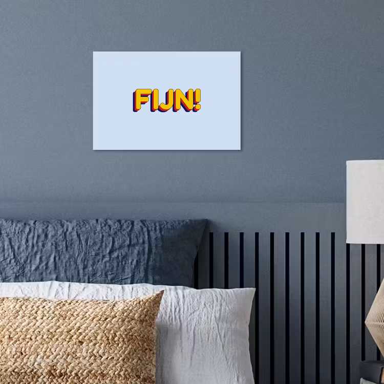 Fijn - Geel - Oranje poster papier klein -sfeer2