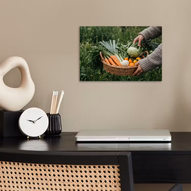 Veld - Groenten - Biologisch - Oogst poster papier klein -sfeer1