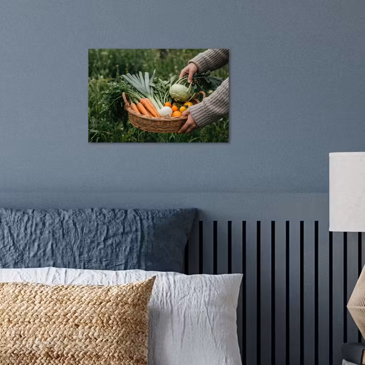 Veld - Groenten - Biologisch - Oogst poster papier klein -sfeer2