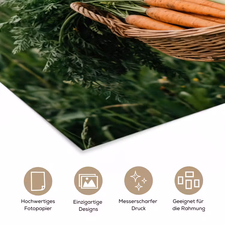 Veld - Groenten - Biologisch - Oogst poster papier klein -tcloseup_DE