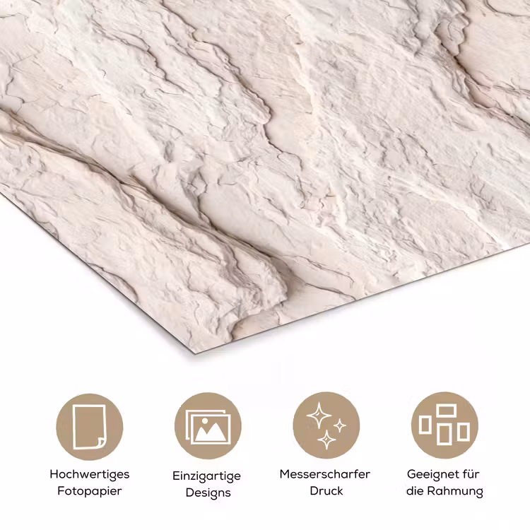 Rots - Structuur - Natuur - Beige - Abstract poster papier klein -tcloseup_DE