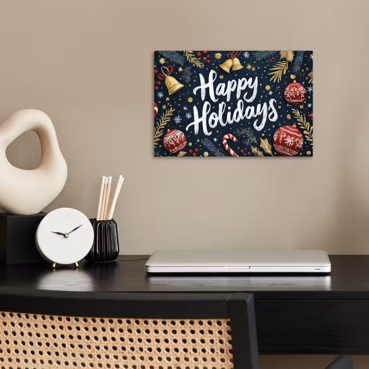 Feestelijk - Kerstgroet - Kleurrijk poster papier klein -sfeer1