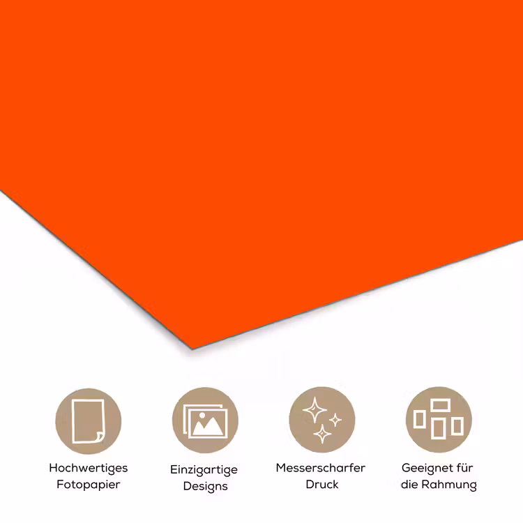 Fiery - Tangerine - Oranje poster papier klein 62 -tcloseup_DE
