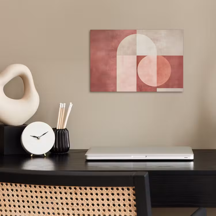 Figuren - Abstract - Roze poster papier klein -sfeer1