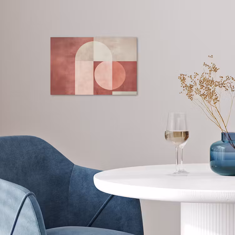 Figuren - Abstract - Roze poster papier klein -sfeer3