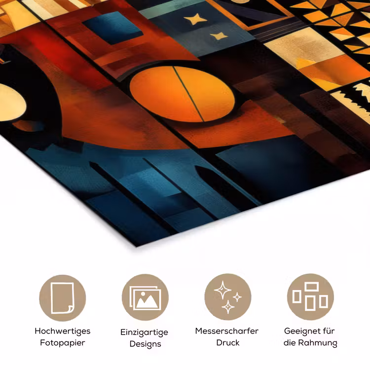 Figuren - Abstract - Symbolen poster papier klein -tcloseup_DE