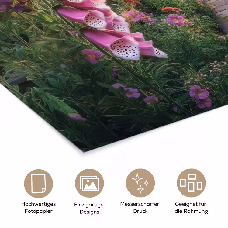 Vingerhoedskruid - Bloemen - Tuin poster papier klein -tcloseup_DE