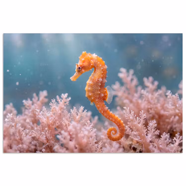 Vis - Koraal - Oceaan - Macro - Oranje poster papier klein -3d
