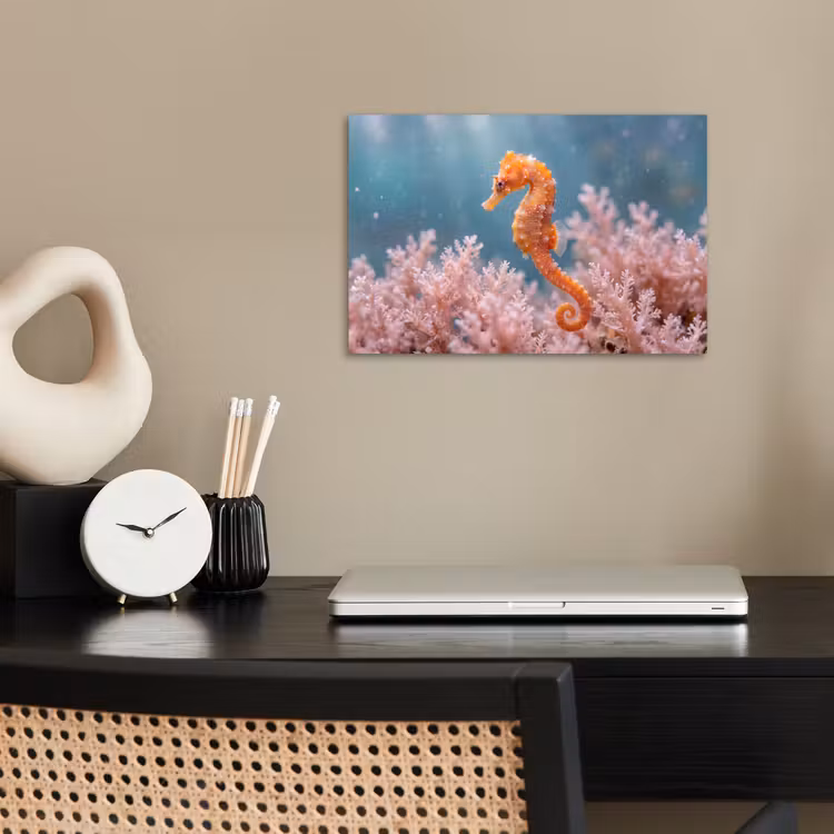 Vis - Koraal - Oceaan - Macro - Oranje poster papier klein -sfeer1