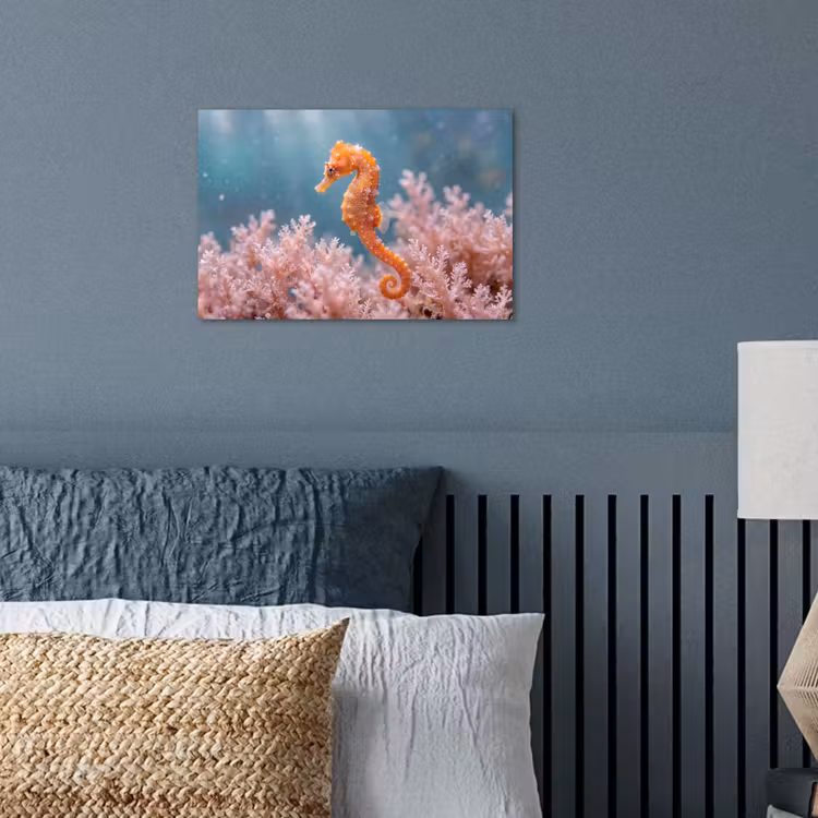 Vis - Koraal - Oceaan - Macro - Oranje poster papier klein -sfeer2
