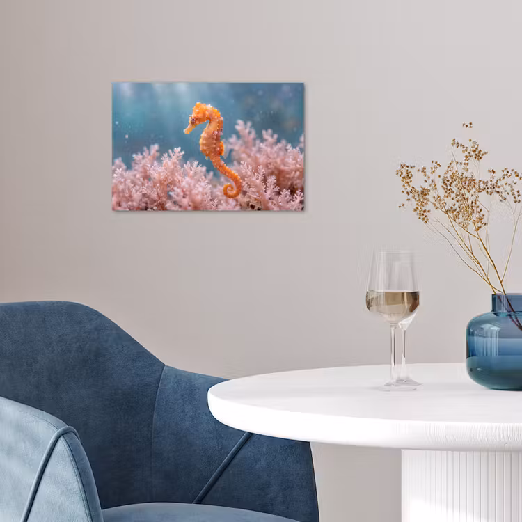 Vis - Koraal - Oceaan - Macro - Oranje poster papier klein -sfeer3
