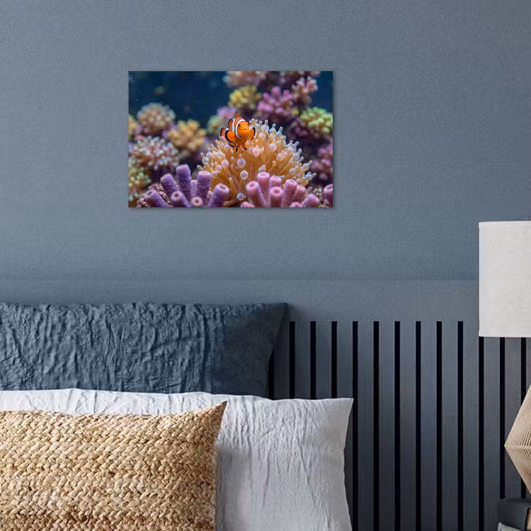 Vis - Koraal - Onderwater - Oranje - Dieren poster papier klein -sfeer2