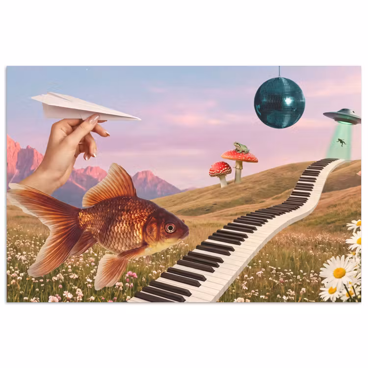 Poster - Fisch – Natur – Abstrakt - Vis - Natuur - Abstract poster papier klein