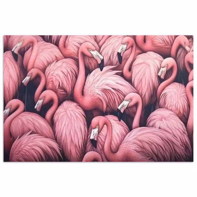 Flamingo - Roze - Dieren poster papier klein -3d