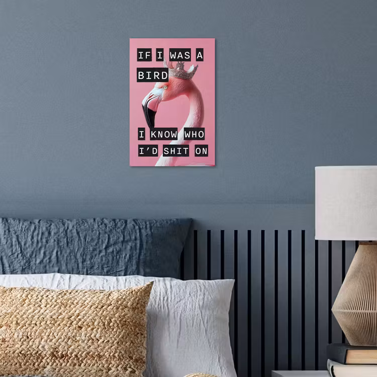 Flamingo - Roze - Vogel - Decoratie poster papier klein -sfeer2