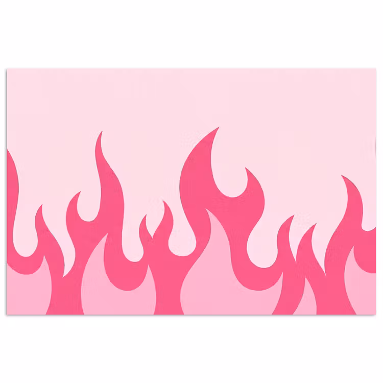 Vlammen - Patroon - Abstract - Modern - Roze poster papier klein -3d