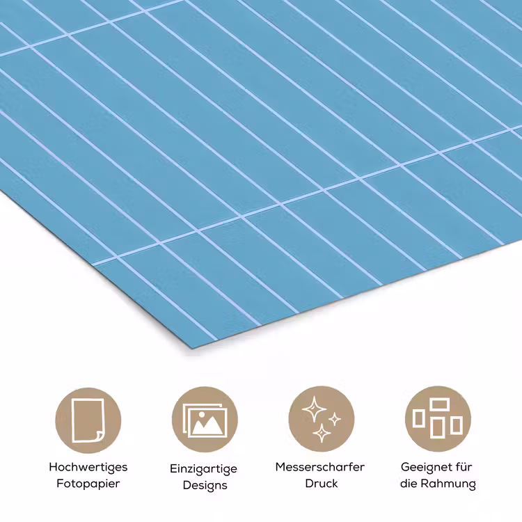Tegel - Langwerpig - Patroon - Blauw poster papier klein 62 -tcloseup_DE
