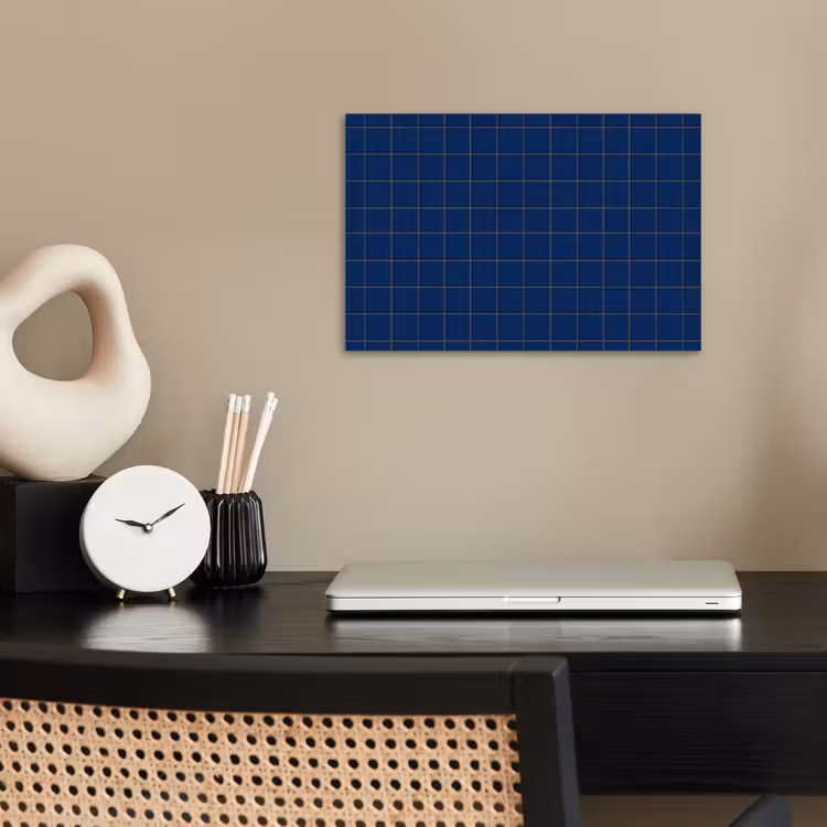 Tegel - Patroon - Blauw poster papier klein 62 -sfeer1