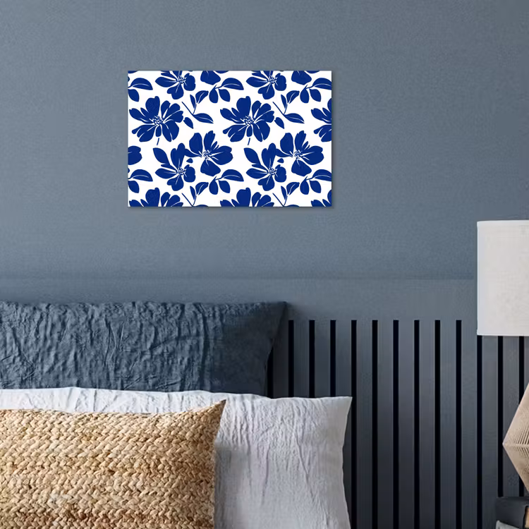 Floraal - Modern - Blauw poster papier klein 62 -sfeer2