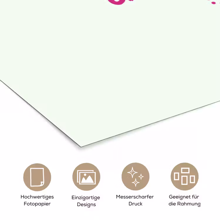Focus - Beige - Roze - Smiley poster papier klein -tcloseup_DE