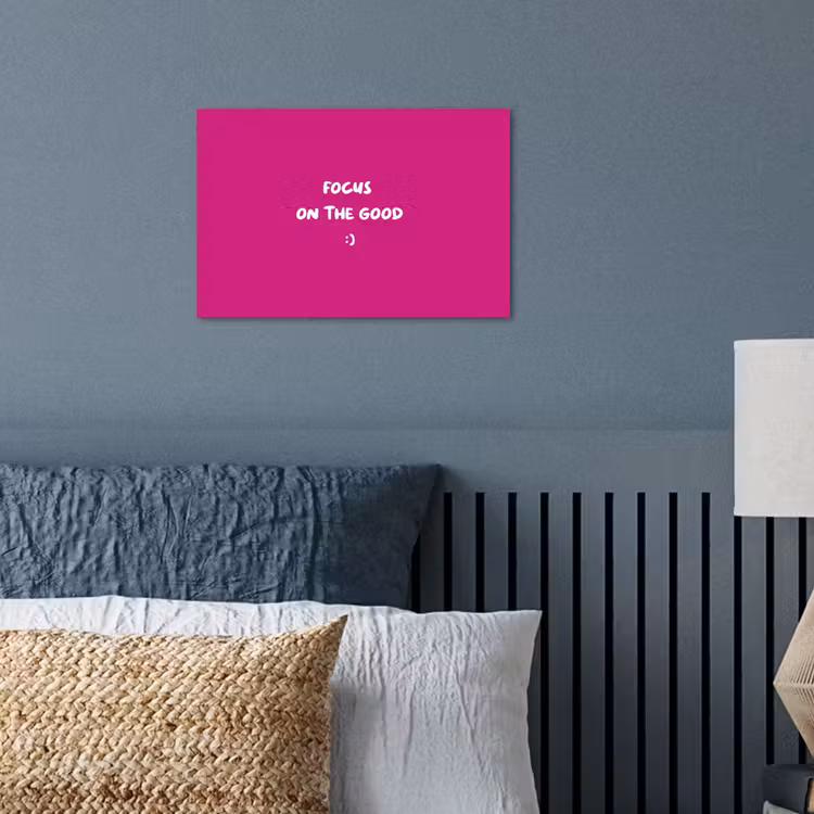 Focus - Smiley - Roze poster papier klein -sfeer2