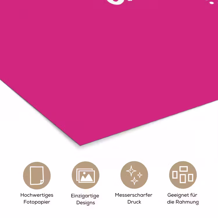 Focus - Smiley - Roze poster papier klein -tcloseup_DE