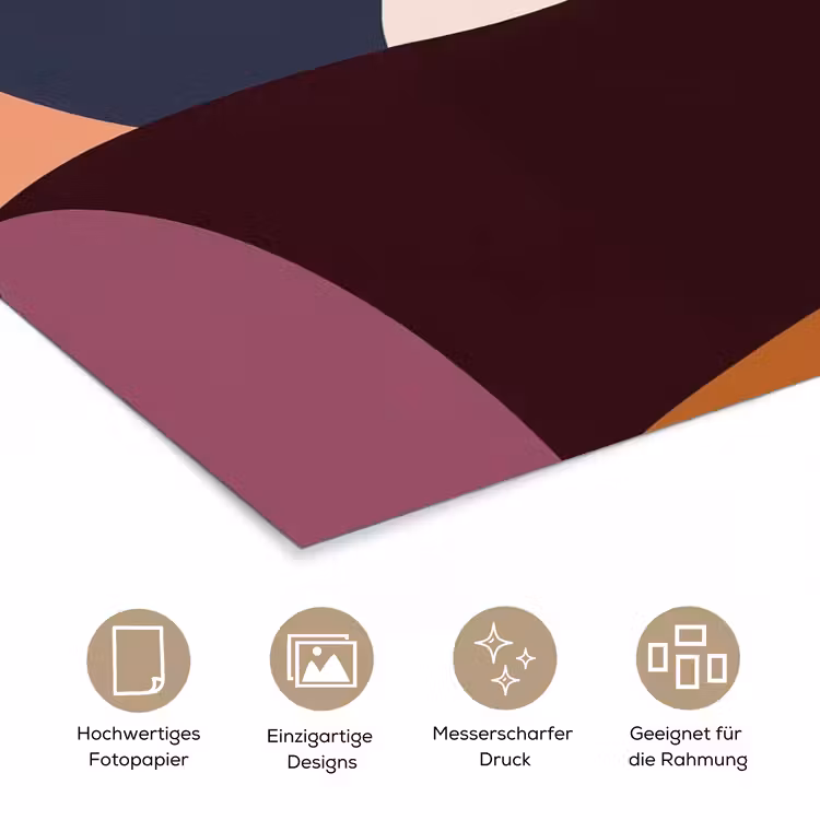Vormen - Abstract - Kleuren - Vierkant poster papier klein -tcloseup_DE