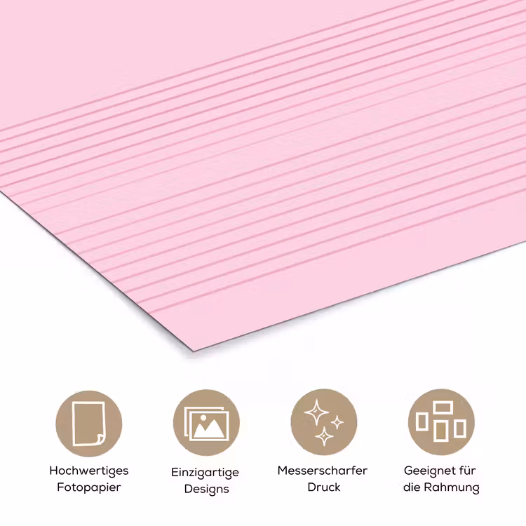 Vormen - Lijnen - Minimalistisch - Roze poster papier klein -tcloseup_DE
