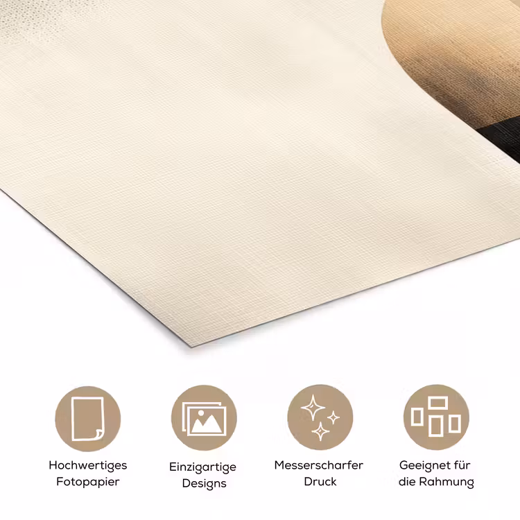 Vormen - Modern - Zwart poster papier klein -tcloseup_DE