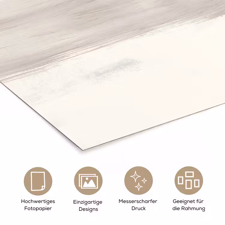Vormen - Penseelstreken - Abstract - Goud poster papier klein -tcloseup_DE