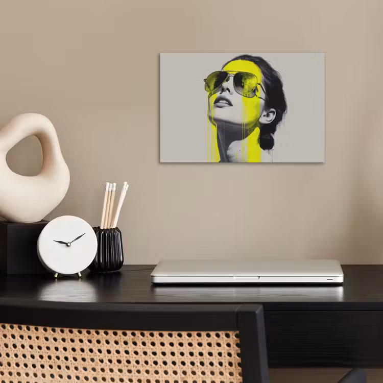 Vrouw - Bril - Verf poster papier klein -sfeer1