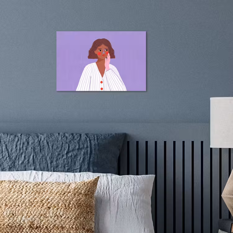 Vrouw - Gezicht - Mensen - Abstract - Kleurrijk poster papier klein -sfeer2