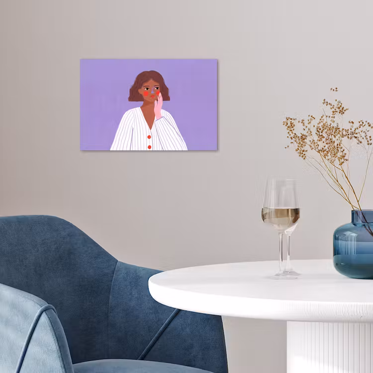 Vrouw - Gezicht - Mensen - Abstract - Kleurrijk poster papier klein -sfeer3