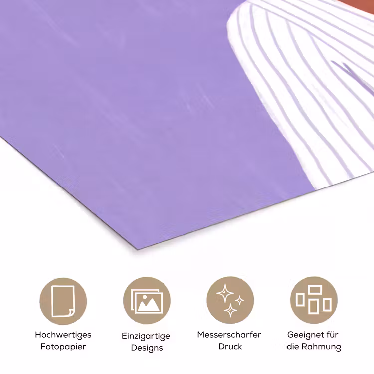 Vrouw - Gezicht - Mensen - Abstract - Kleurrijk poster papier klein -tcloseup_DE