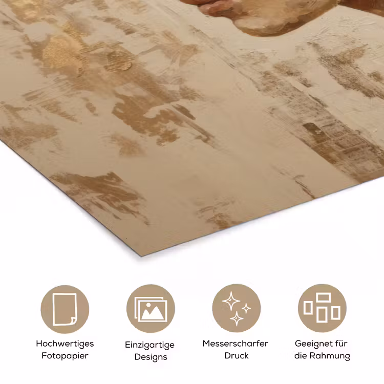 Vrouw - Goud - Abstract - Textuur poster papier klein -tcloseup_DE