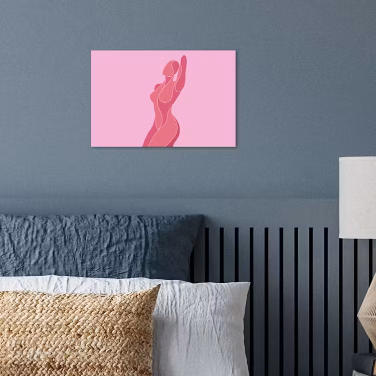 Vrouw - Lichaam - Abstract - Roze poster papier klein -sfeer2