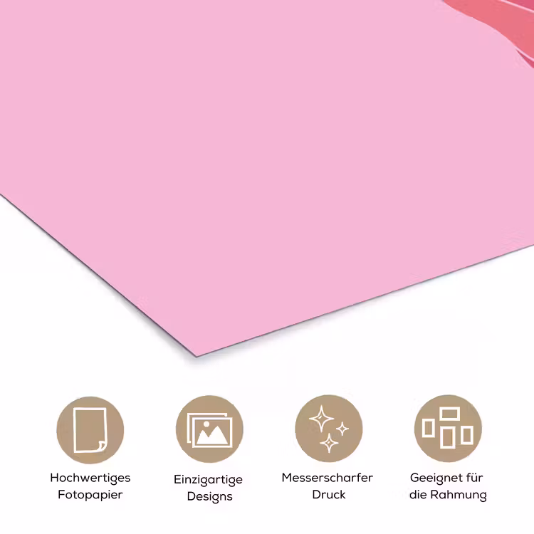 Vrouw - Lichaam - Abstract - Roze poster papier klein -tcloseup_DE