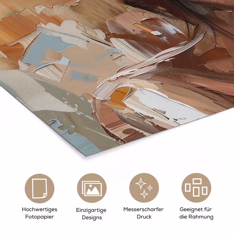 Vrouw - Verflook - Portret - Modern poster papier klein -tcloseup_DE