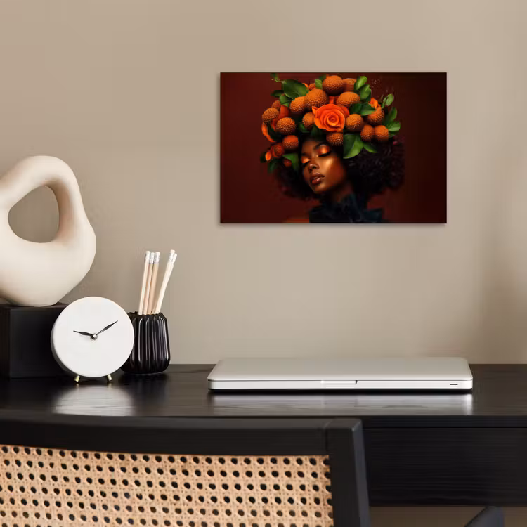 Vrouw - lychee - exotisch poster papier klein -sfeer1