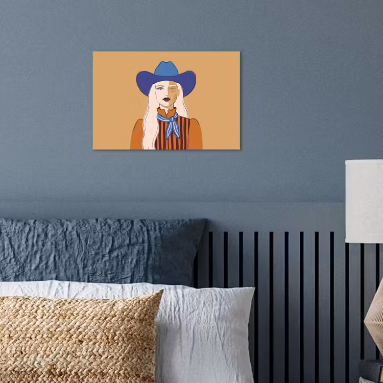 Vrouw - Portret - Abstract - Kleurrijk - Modern poster papier klein -sfeer2