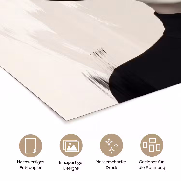 Vrouw - Portret - Modern - Goud - Kunst poster papier klein -tcloseup_DE