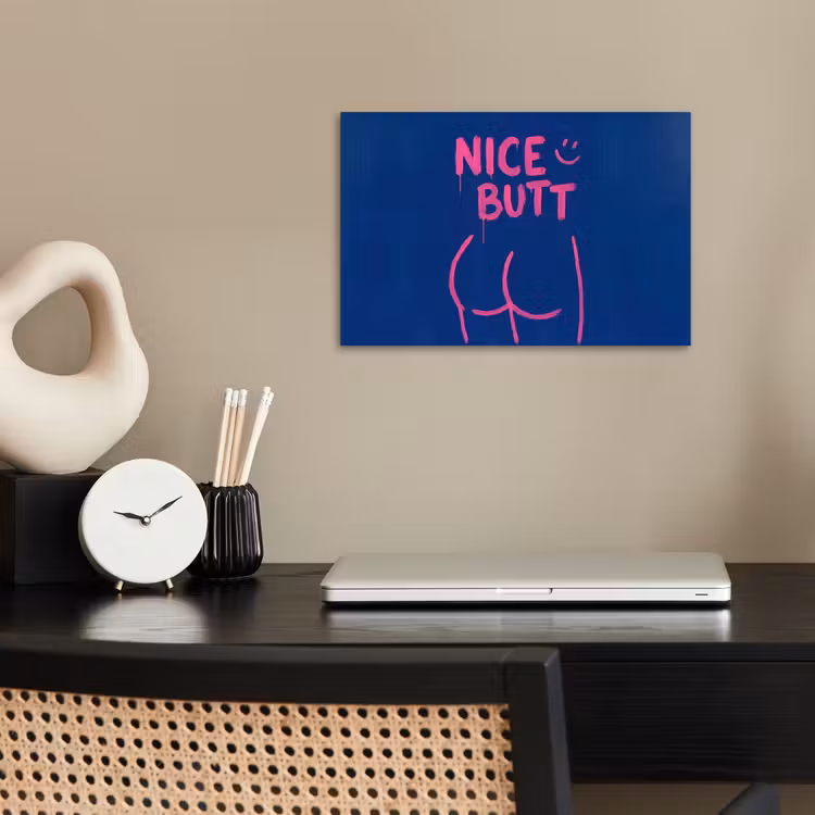 Brutaal - Grappig - Blauw poster papier klein -sfeer1