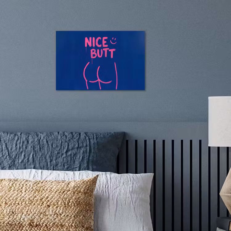 Brutaal - Grappig - Blauw poster papier klein -sfeer2