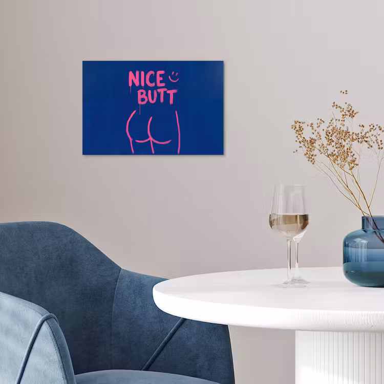 Brutaal - Grappig - Blauw poster papier klein -sfeer3